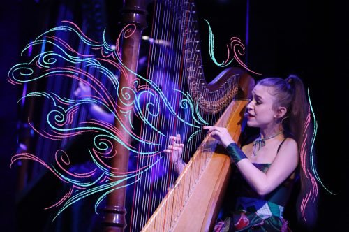 Joanna Newsom performs on Late Night with Seth Meyers on March 16, 201